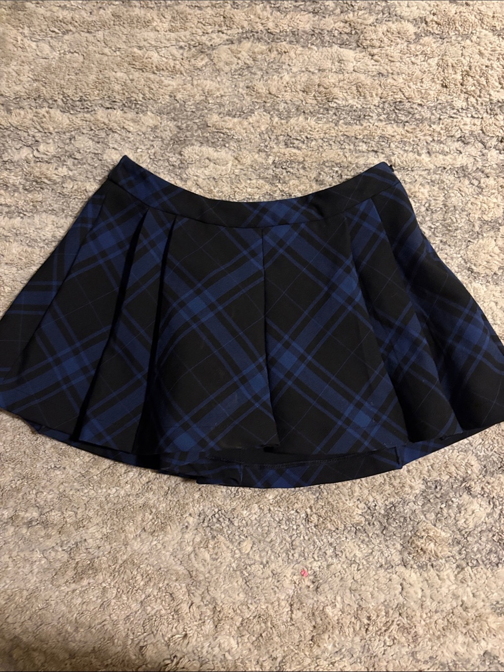 OFFERS OPEN! Plaid Blue Black Flared Mini Skirt Sexy Fetish Dress up role play